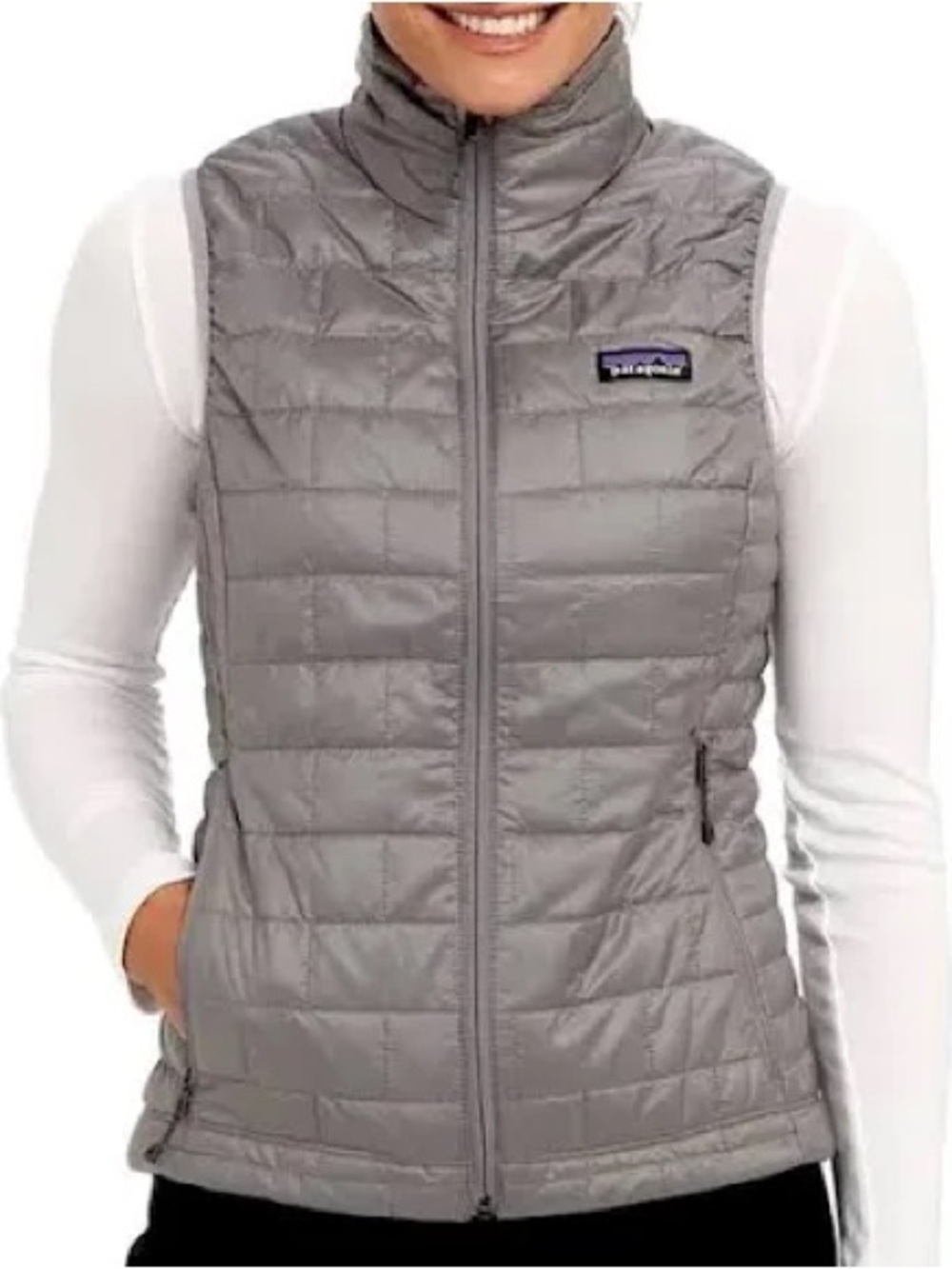 Patagonia Women's Nano Puff Vest gray size large